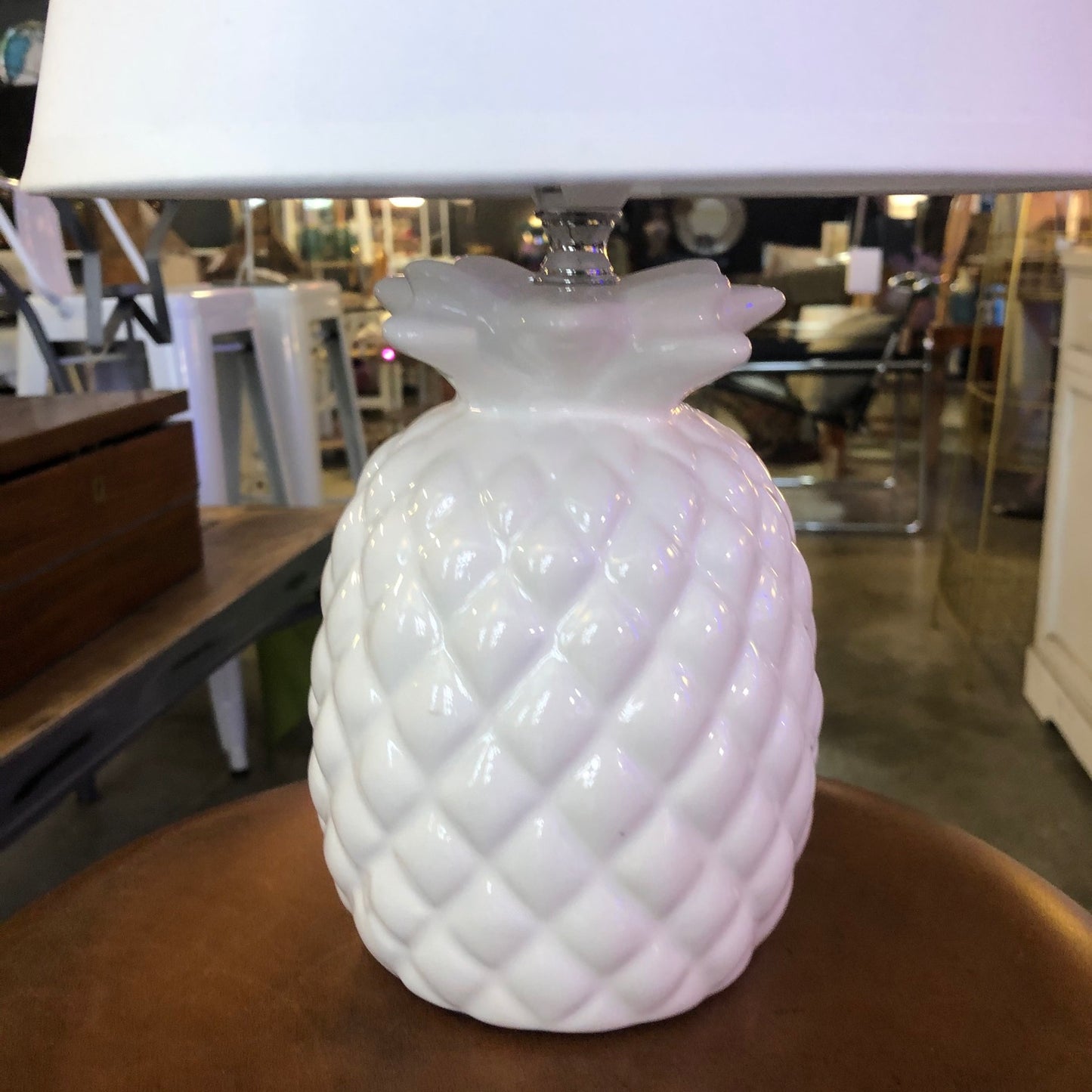 Lámpara piña blanca