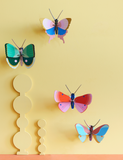 Figura Mariposa Rosa y Azul Carton Puzle