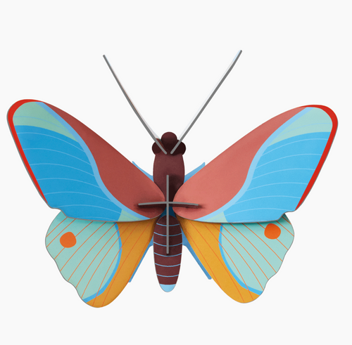 Figura Mariposa Azules Carton Puzle