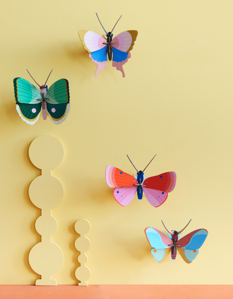 Figura Mariposa Azules Carton Puzle