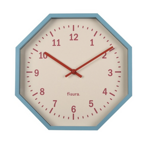 Reloj Octogonal Azul