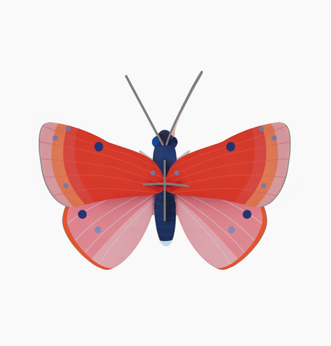 Figura Mariposa Rosa Carton Puzle