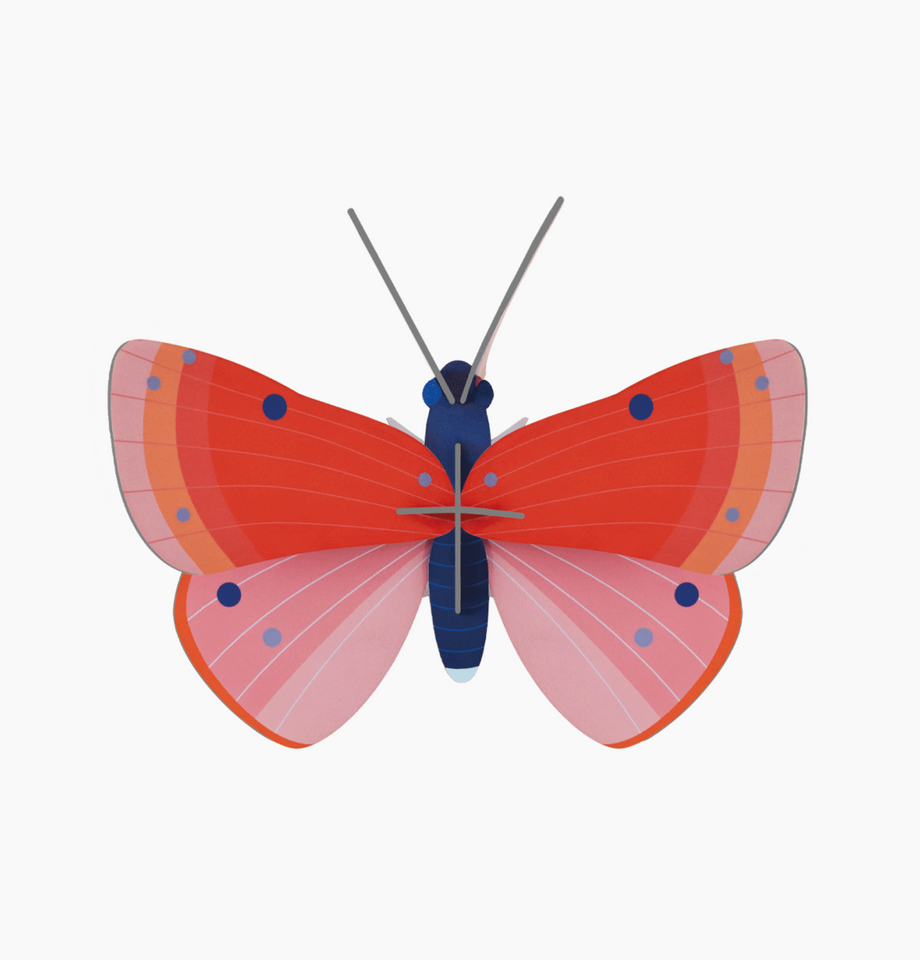 Figura Mariposa Rosa Carton Puzle
