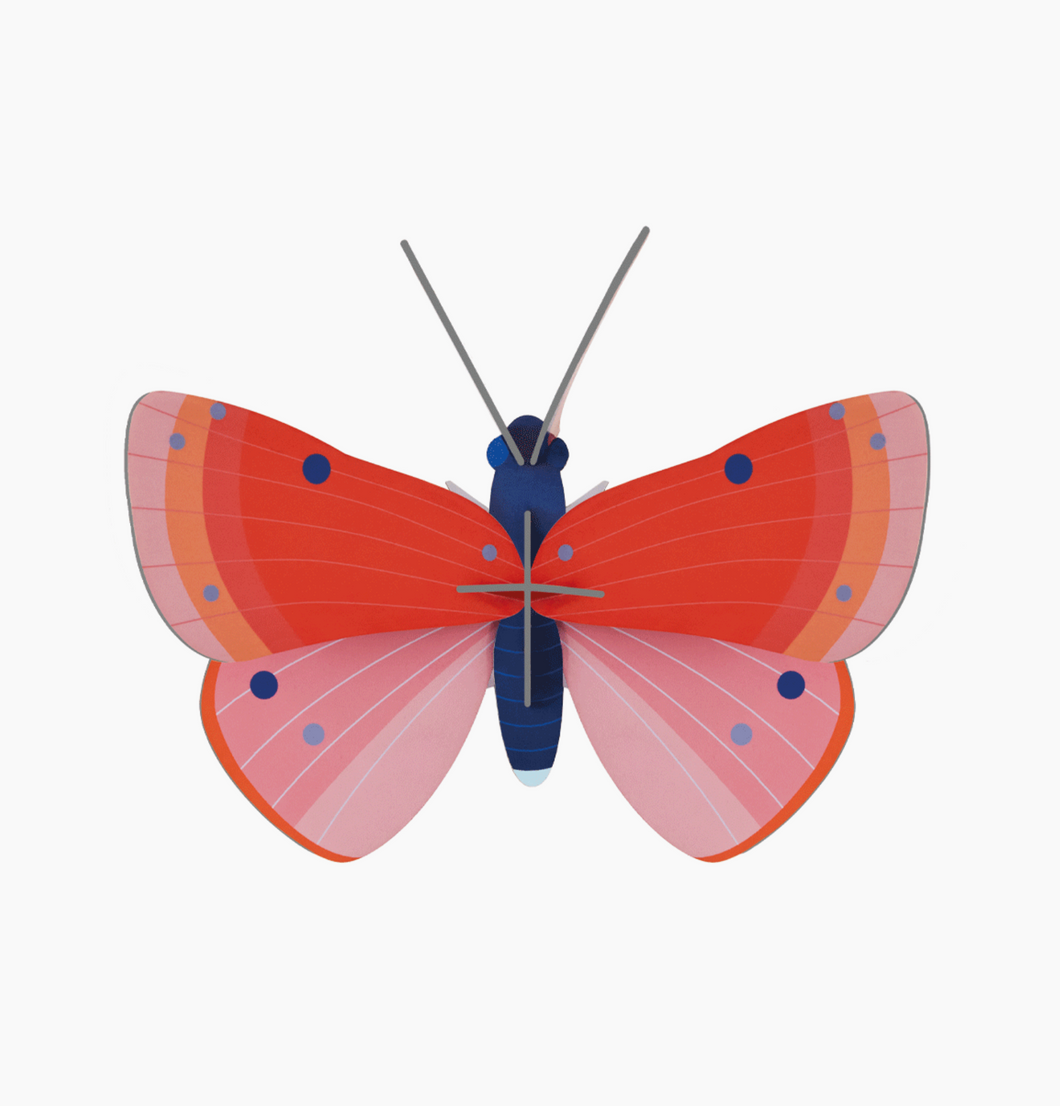 Figura Mariposa Rosa Carton Puzle