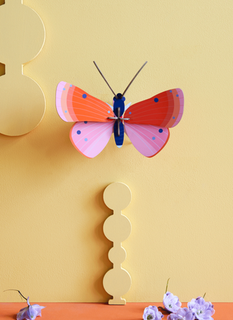 Figura Mariposa Rosa Carton Puzle