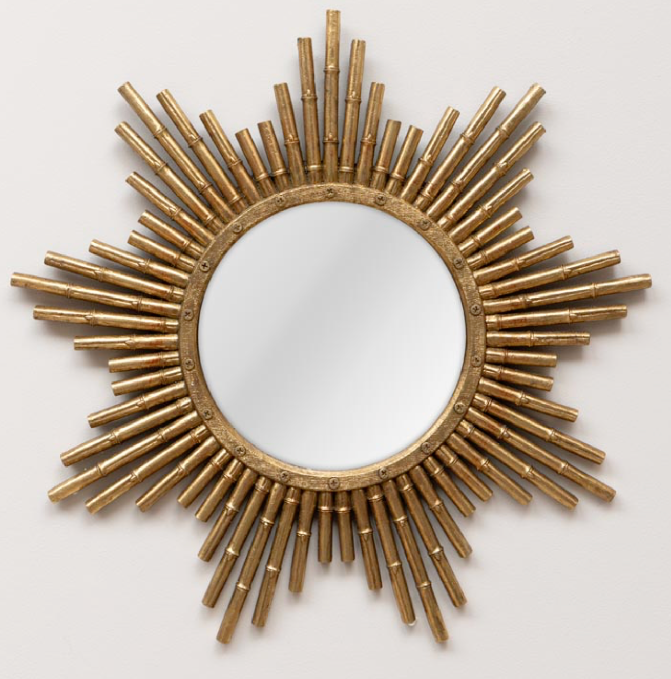 Espejo dorado bambu