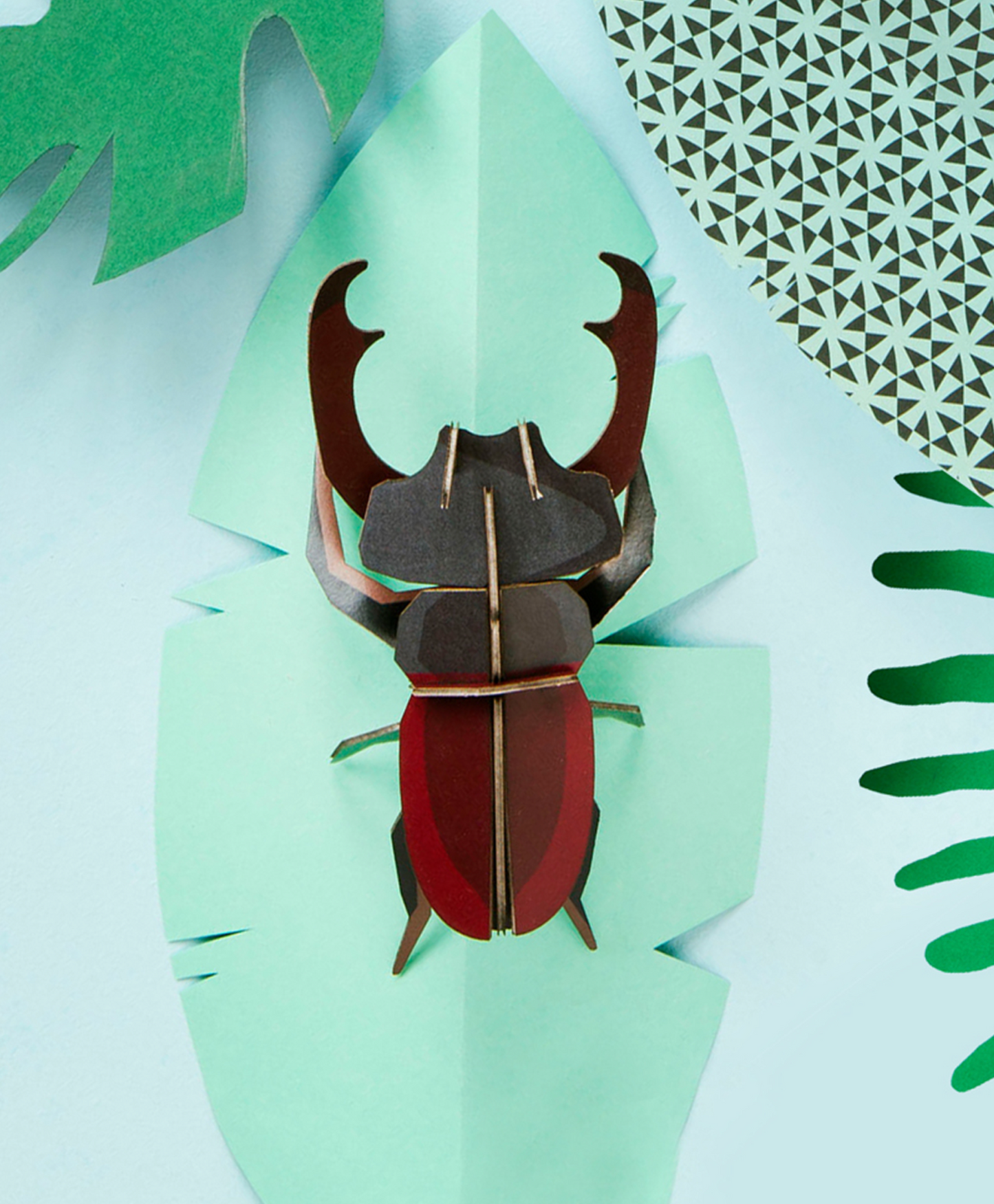 Figura Escarabajo Marron Carton Puzle