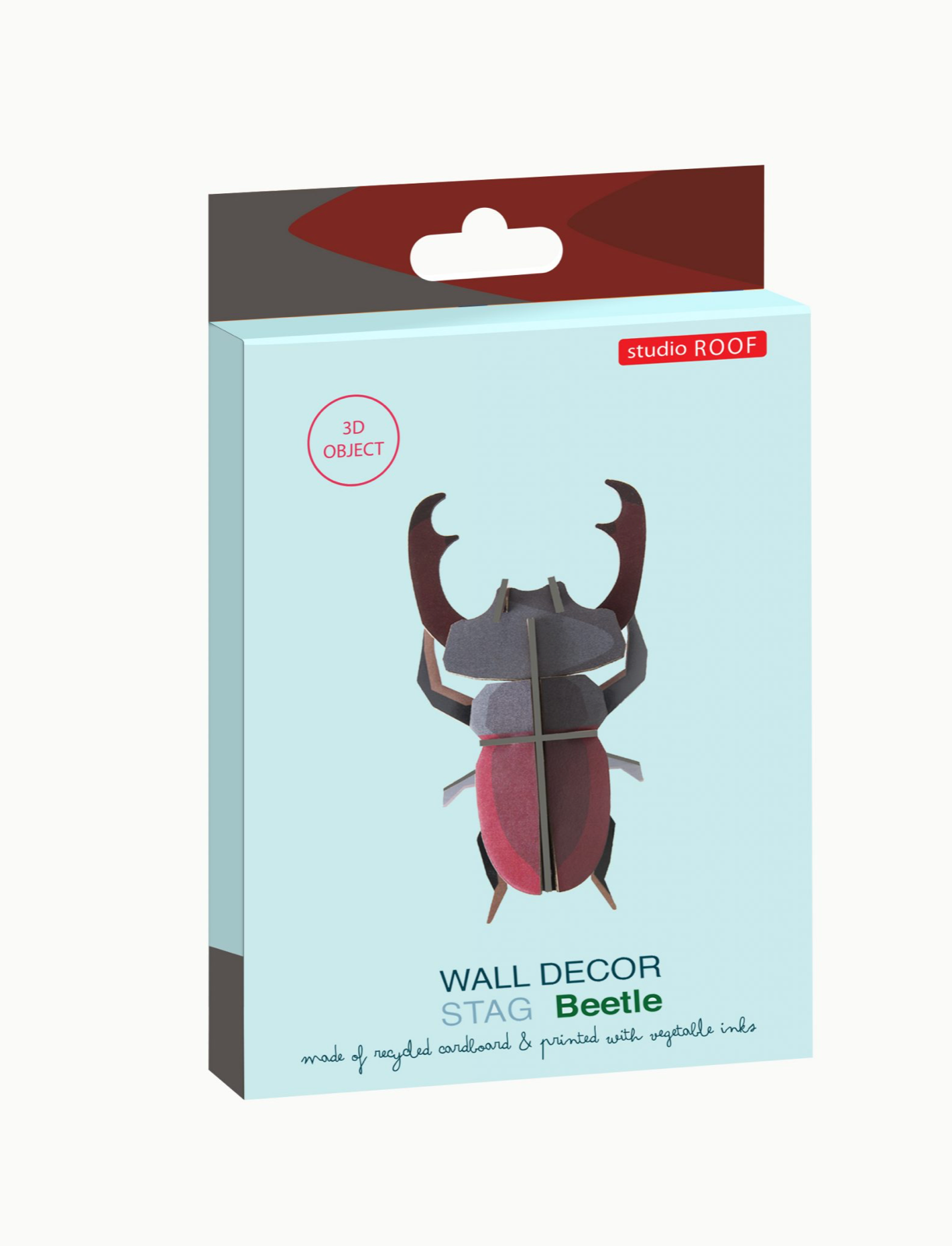 Figura Escarabajo Marron Carton Puzle