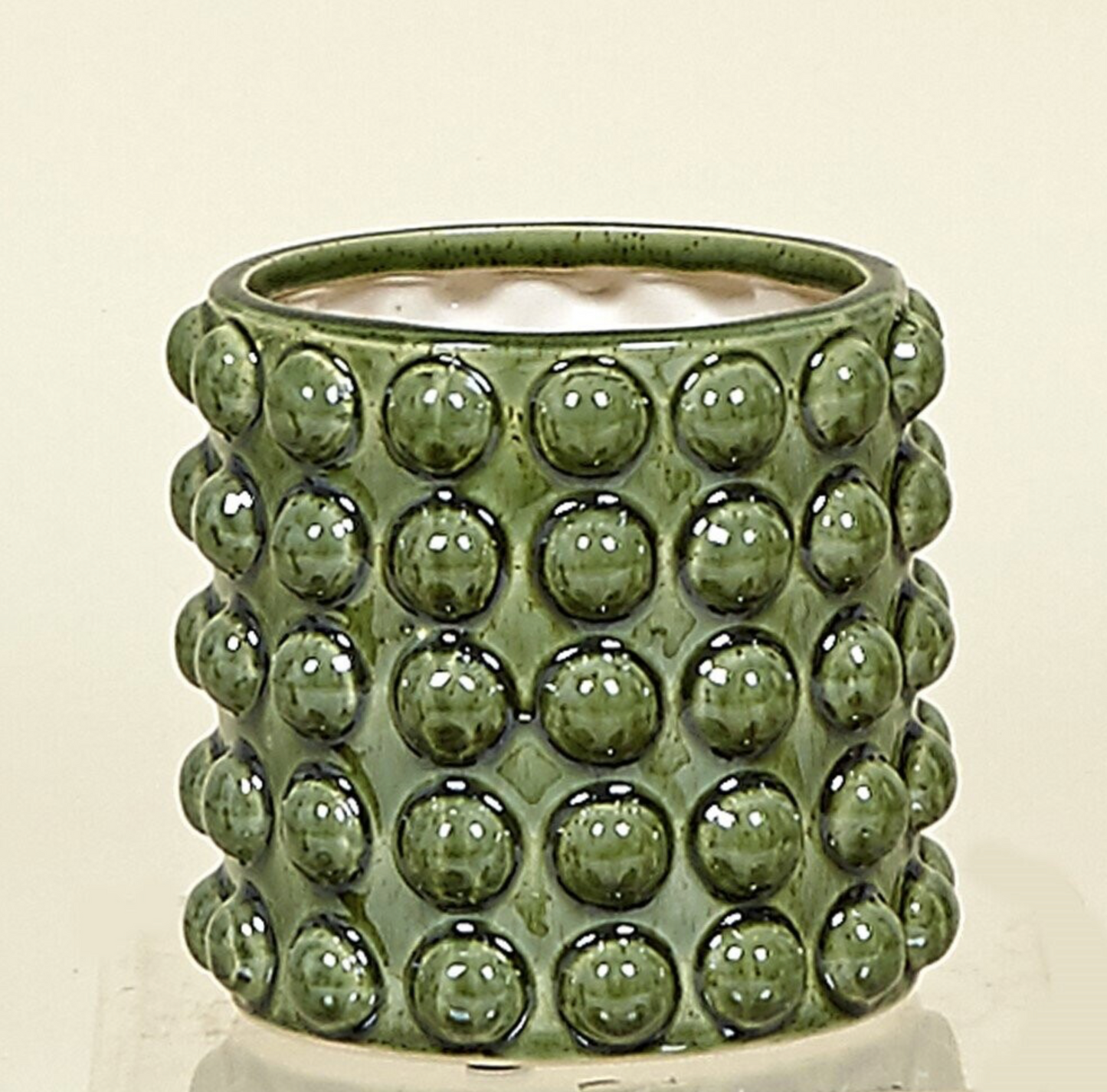 Jarron verde bolas