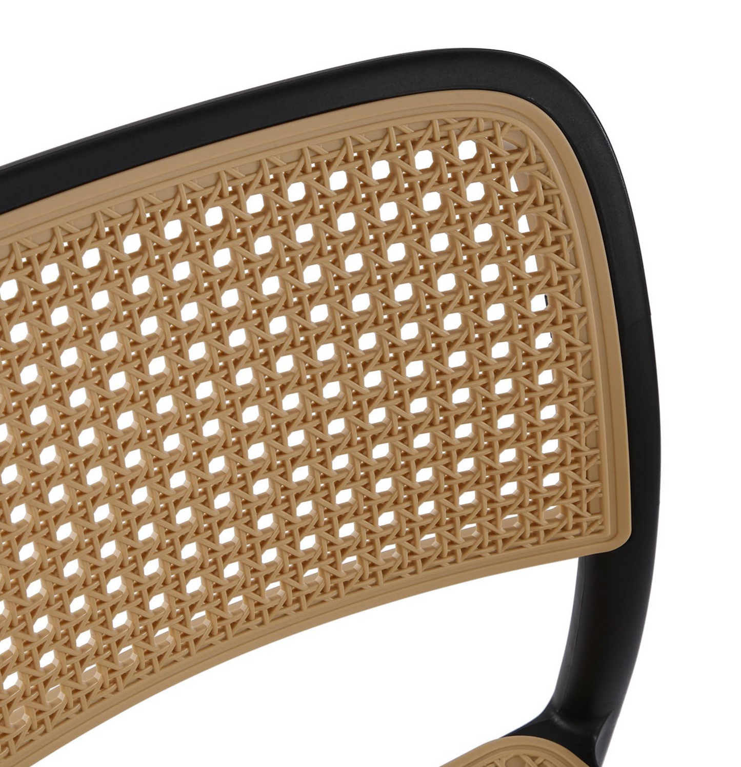Silla mimbre plastico negro