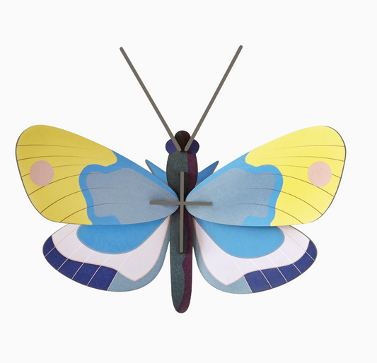 Figura Mariposa amarilla Carton Puzle