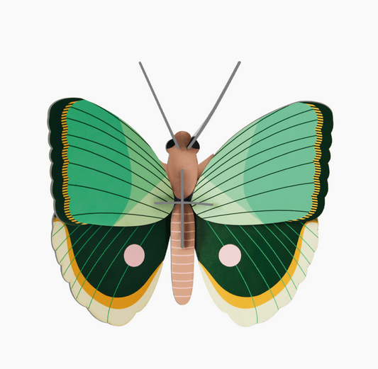 Figura Mariposa Verdes Carton Puzle