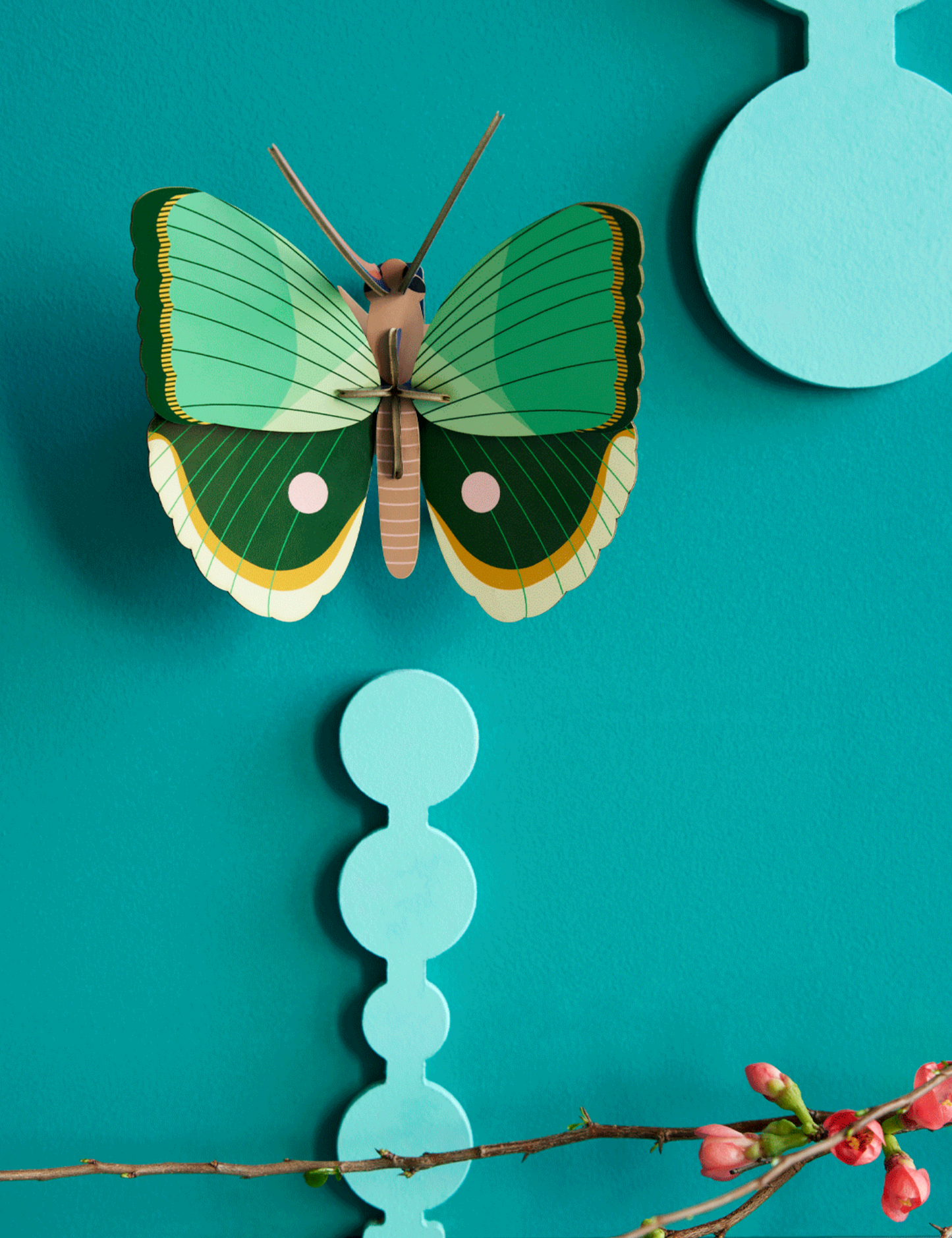 Figura Mariposa Verdes Carton Puzle