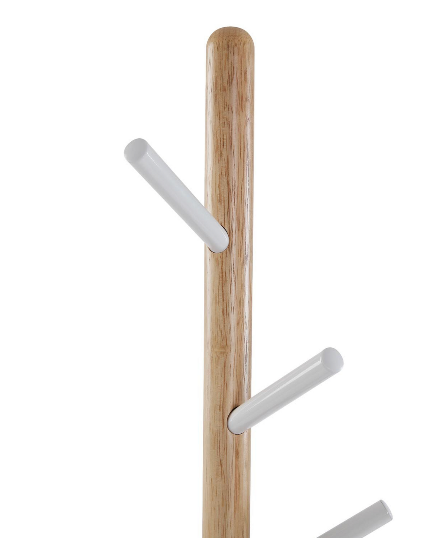 Perchero blanco y madera