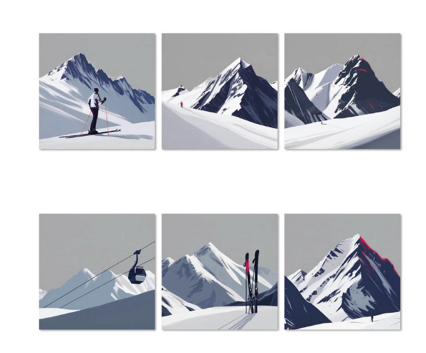 Set Posavasos Ski