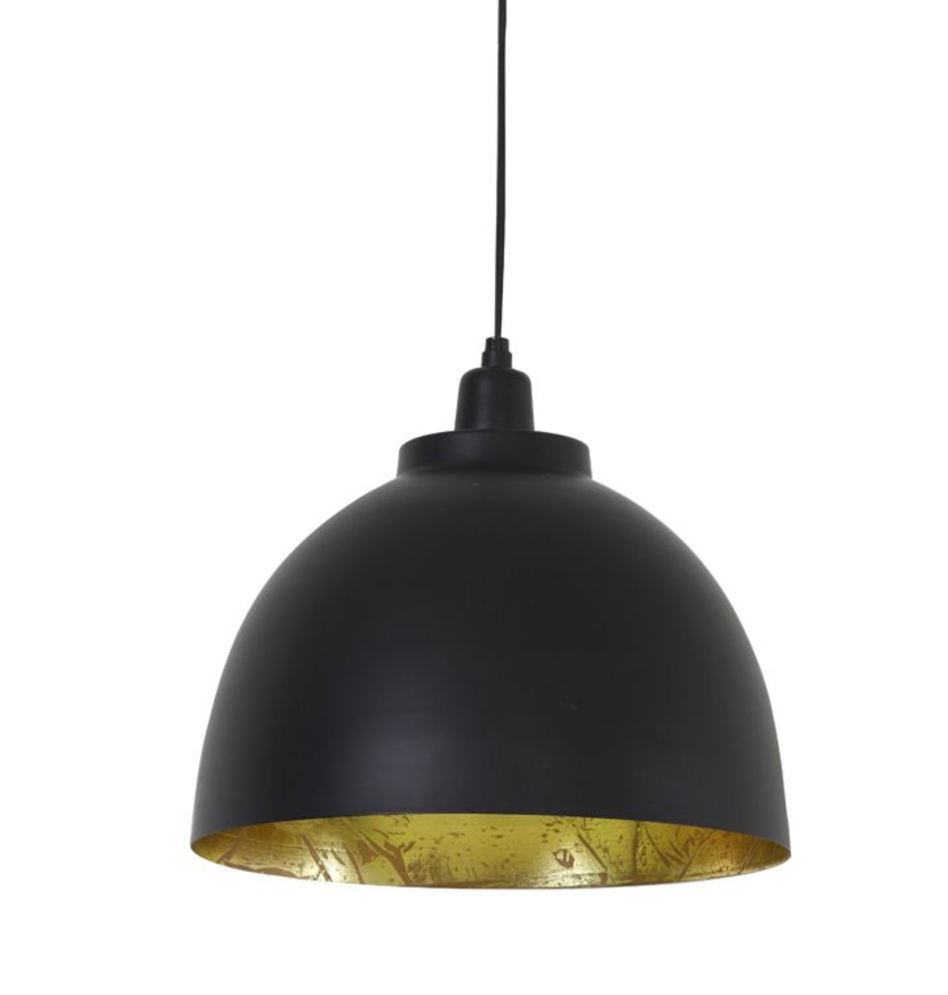 Lampara metal negro y dorado