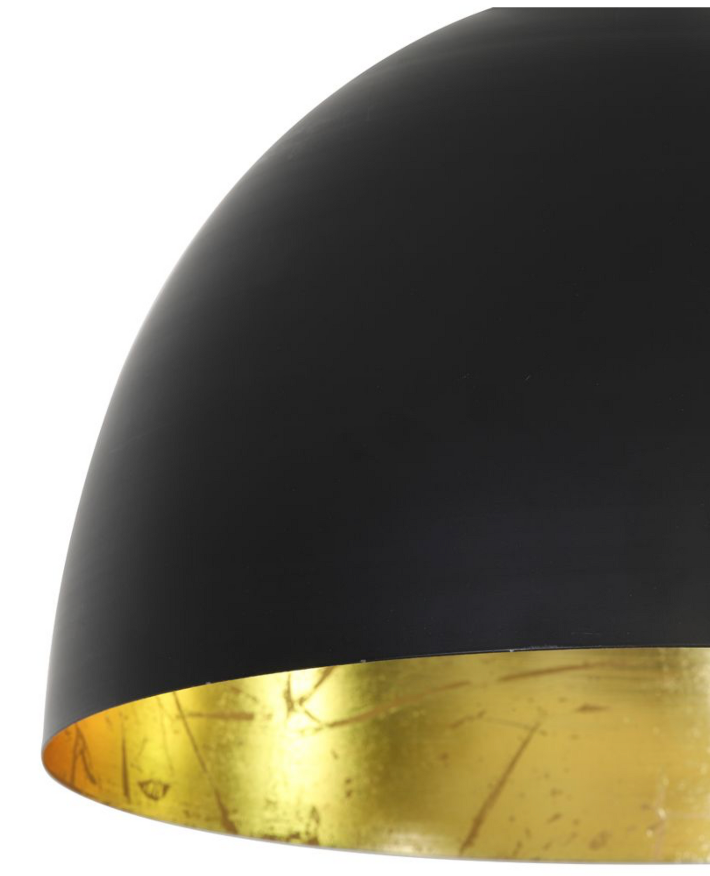 Lampara metal negro y dorado