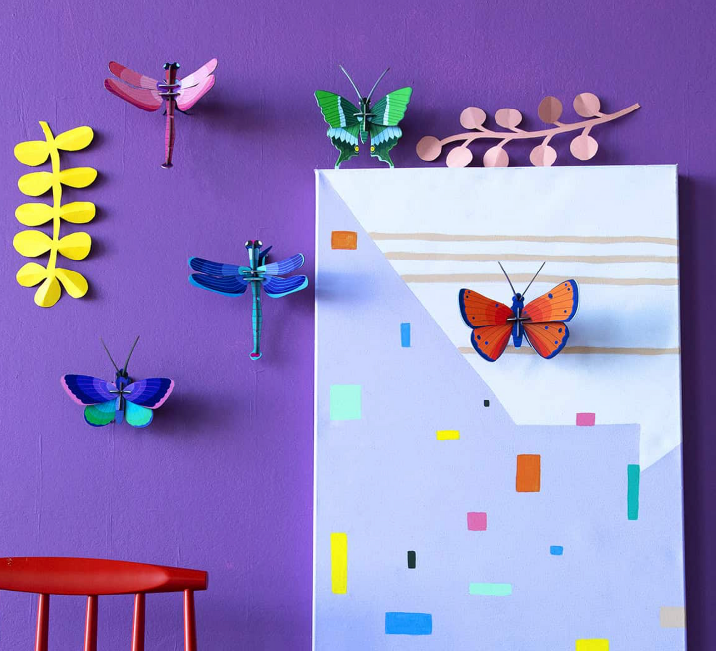 Figura Mariposa Morada y verde Carton Puzle (Copia)
