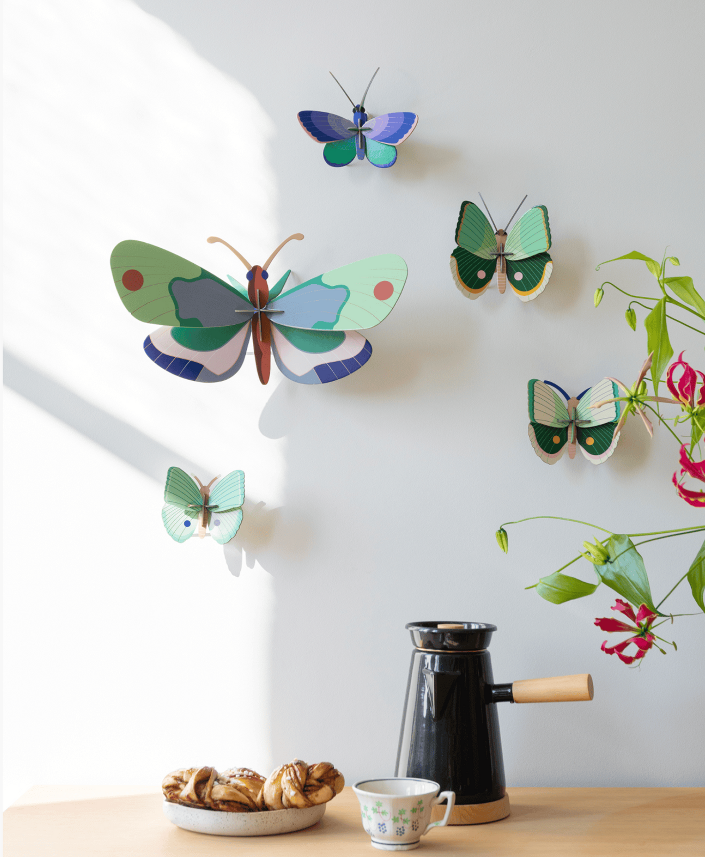 Figura Mariposa Morada y verde Carton Puzle (Copia)