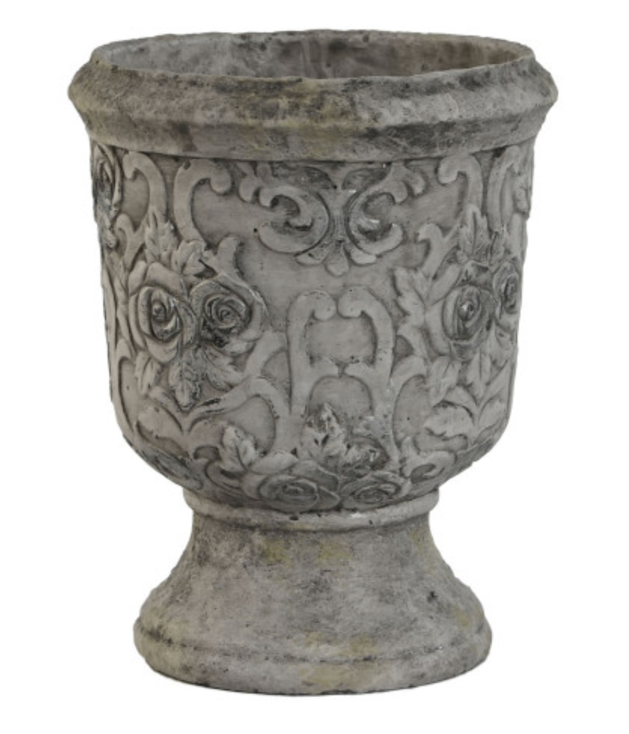 Macetero cemento envejecido