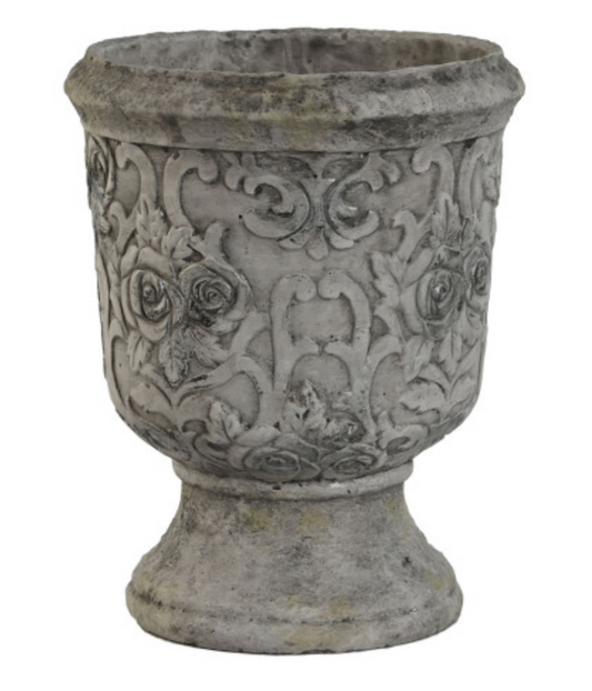 Macetero cemento envejecido