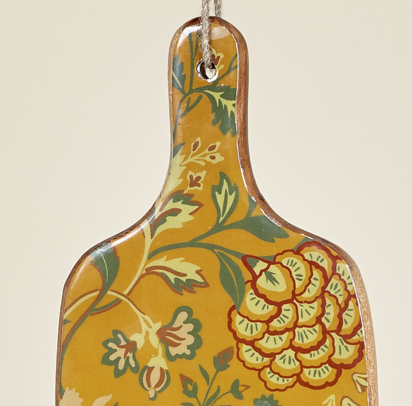 Tabla cortar/aperitivo flores mostaza 40x18 cm