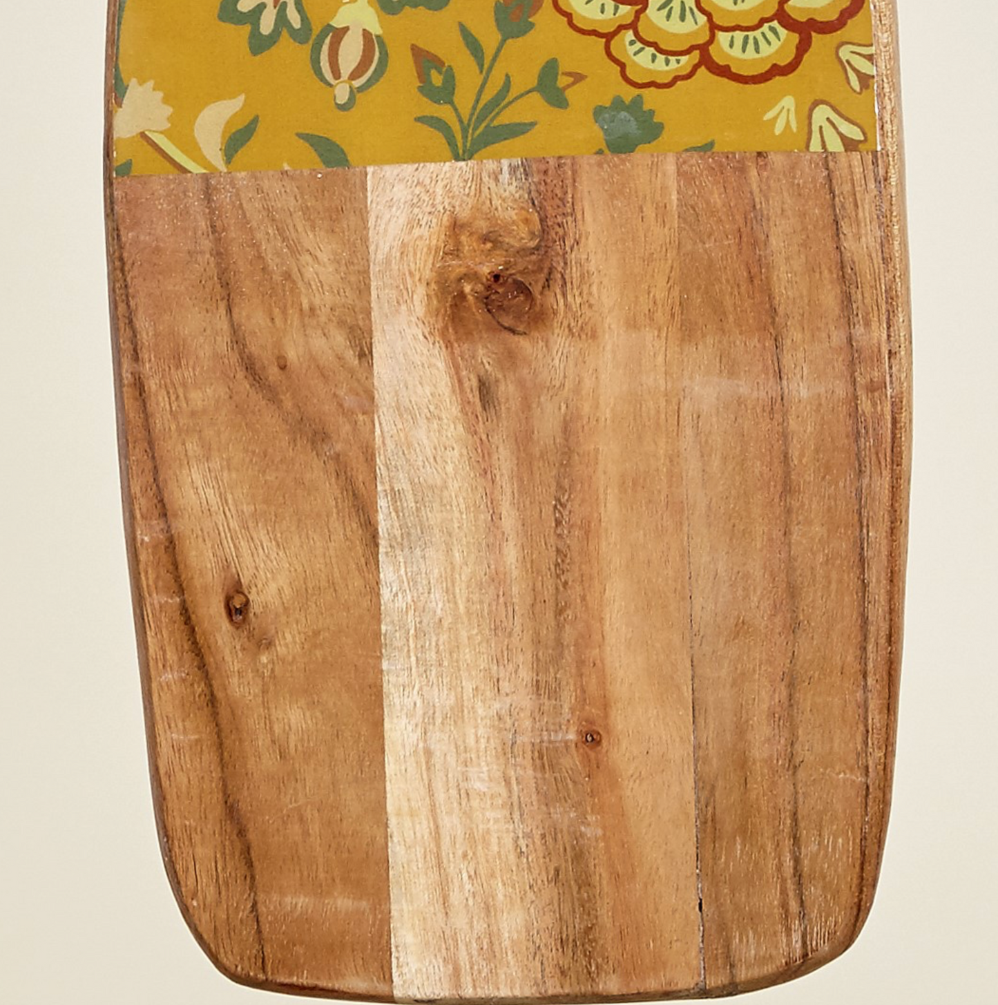 Tabla cortar/aperitivo flores mostaza 40x18 cm