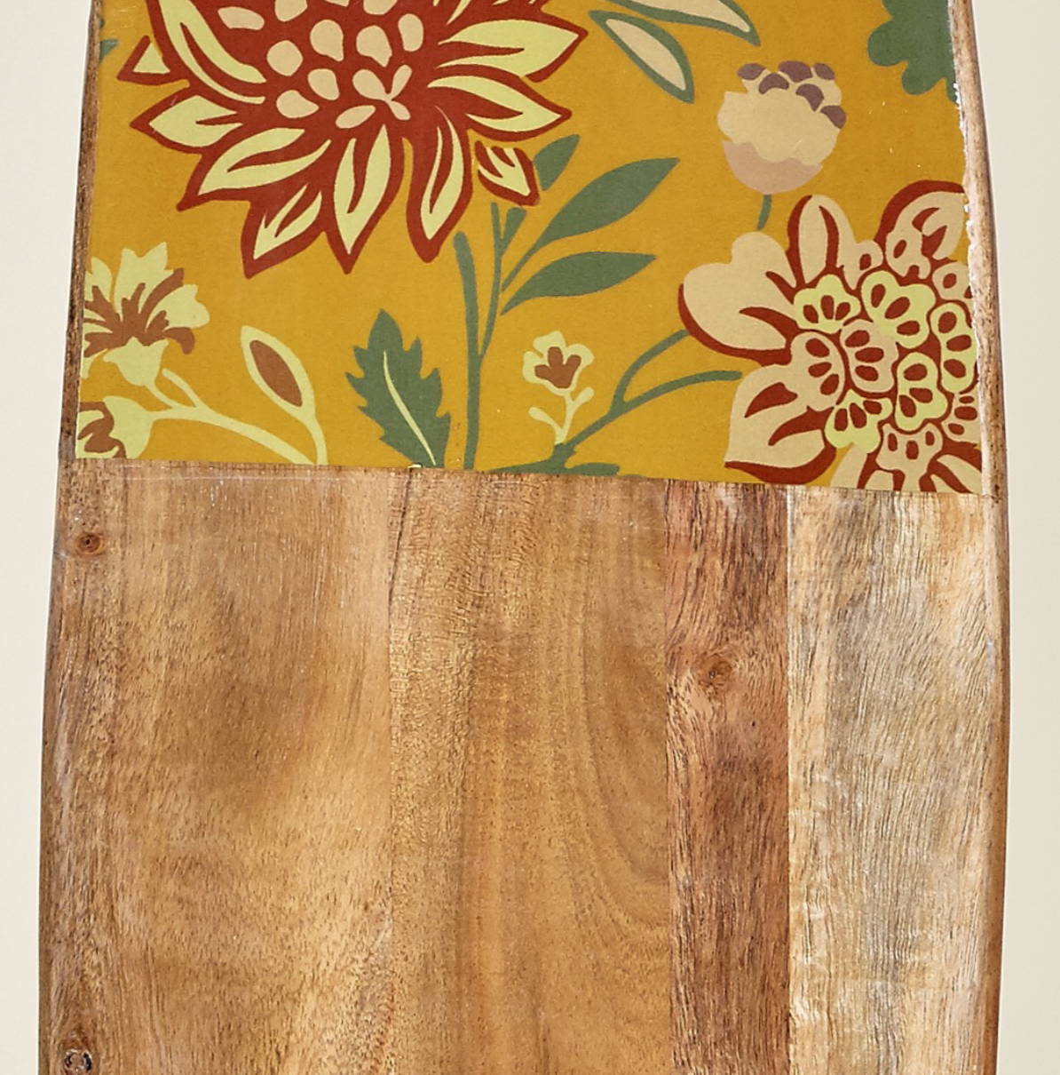 Tabla cortar/aperitivo flores mostaza 50x20 cm