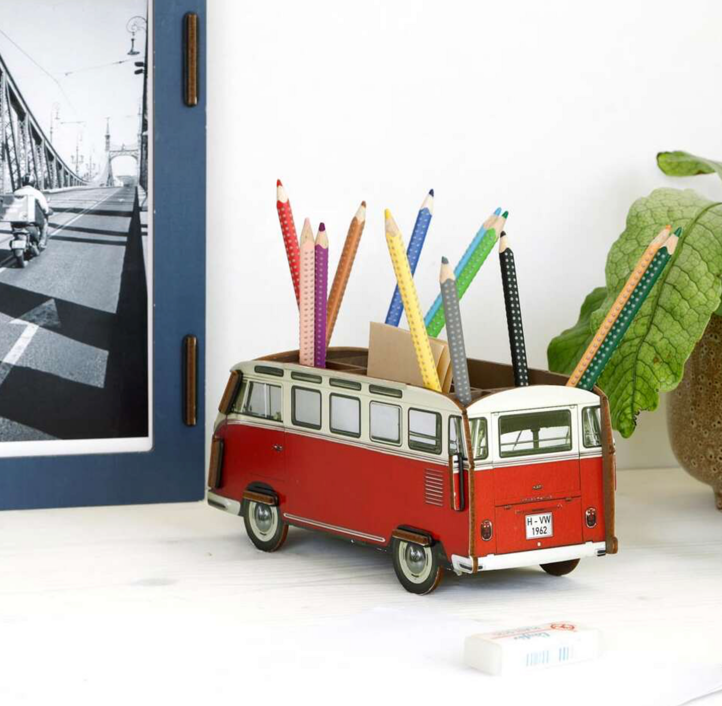 Portalapices VW Rojo