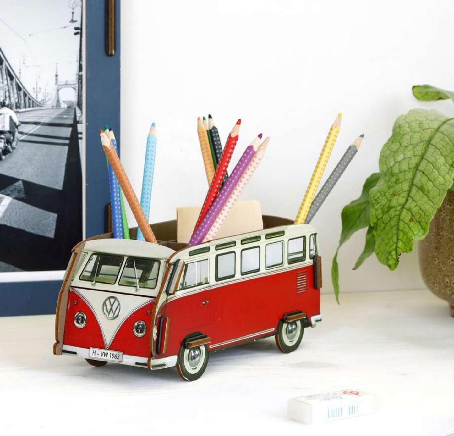 Portalapices VW Rojo