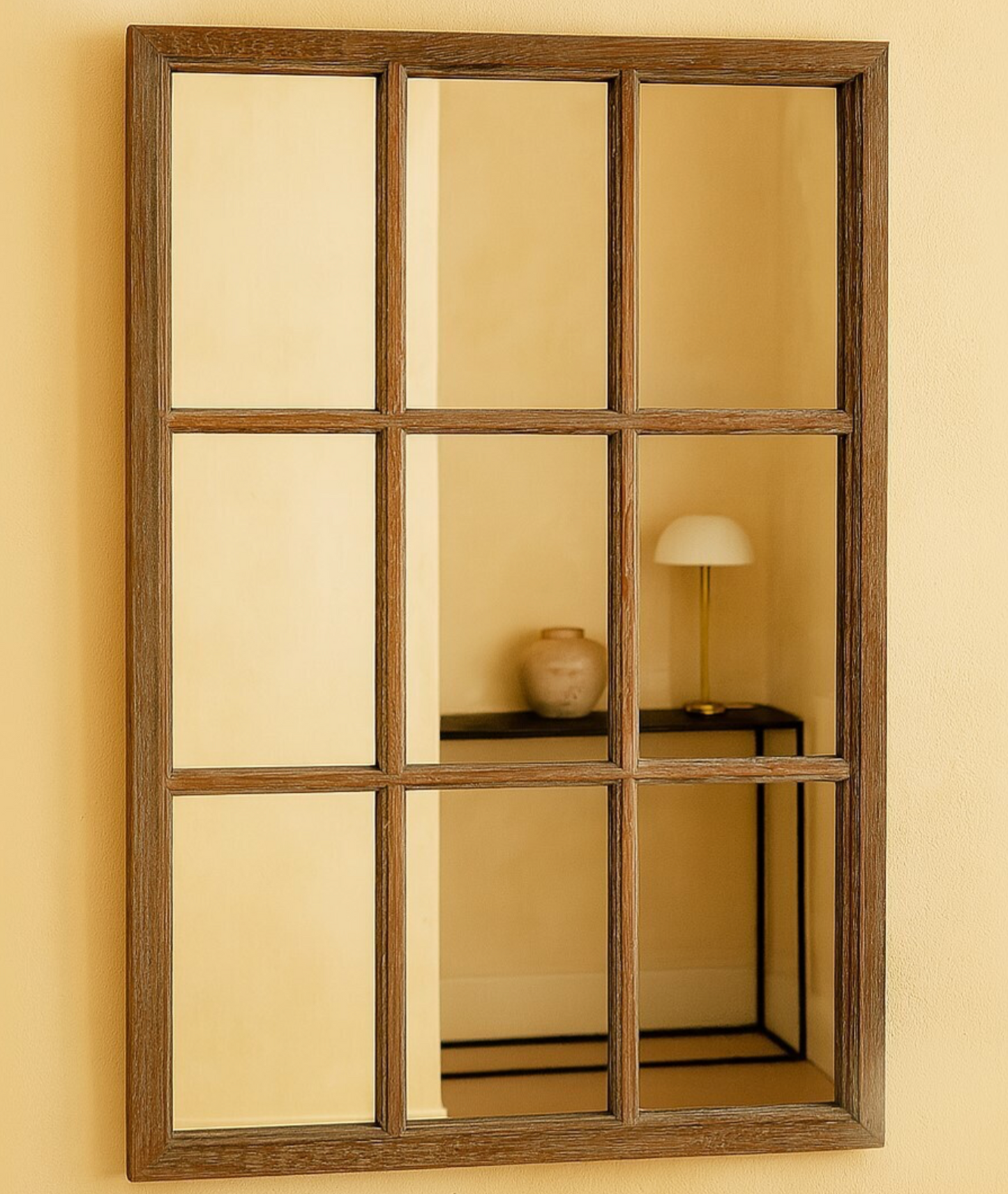 Espejo ventana de madera