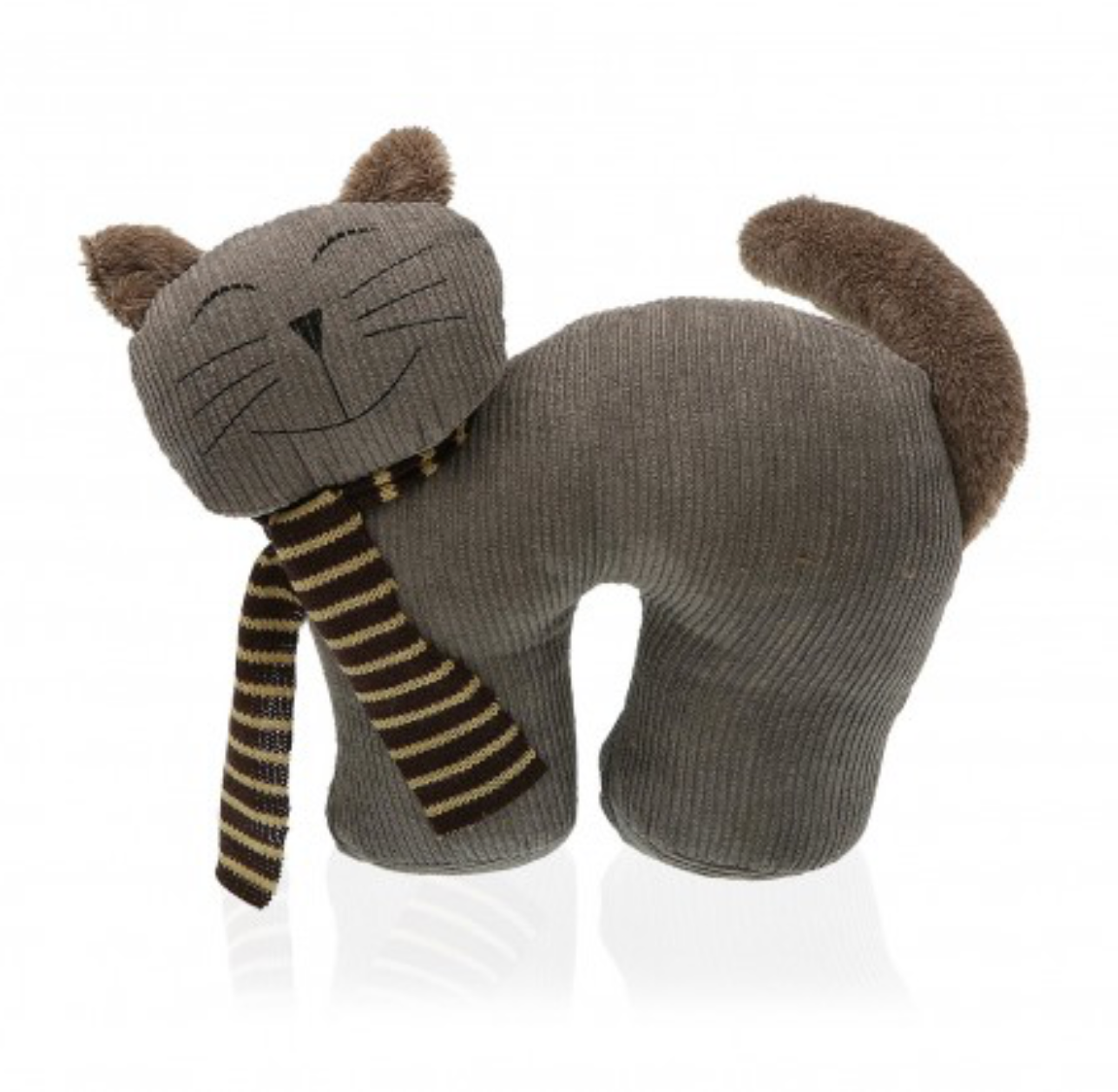 Sujeta puertas gato gris