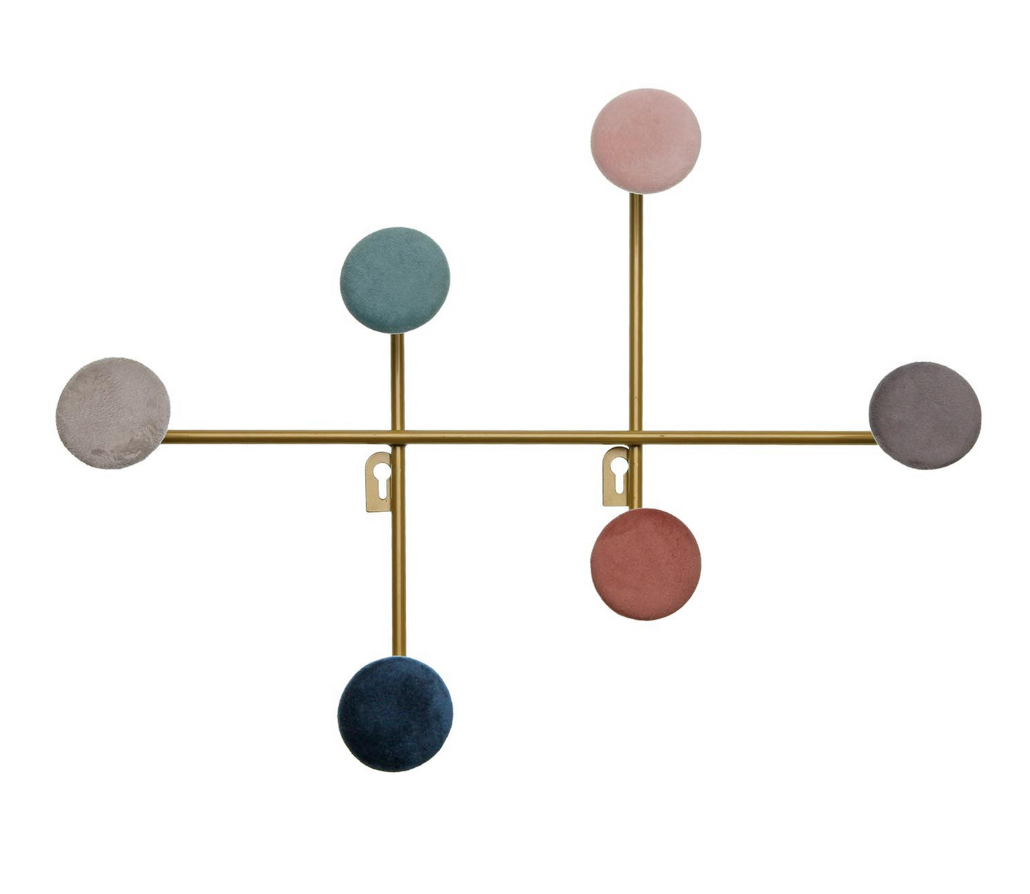 Perchero 6 ganchos terciopelo