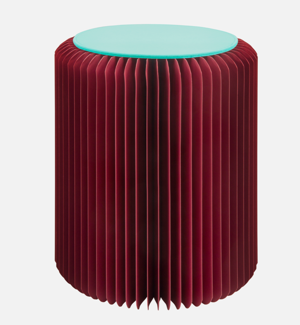 Taburete papel burdeos