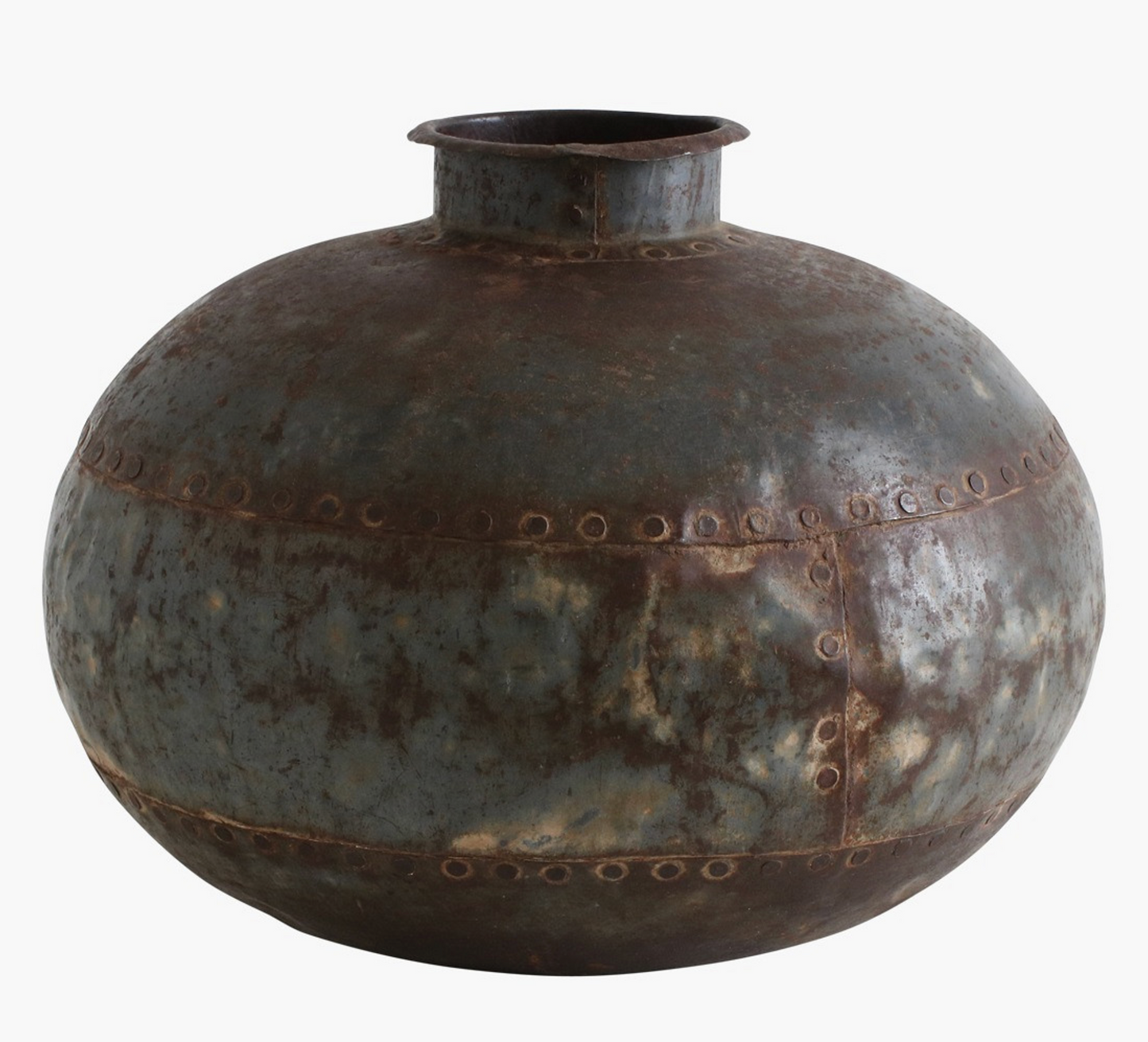 Recipiente agua metálico circular