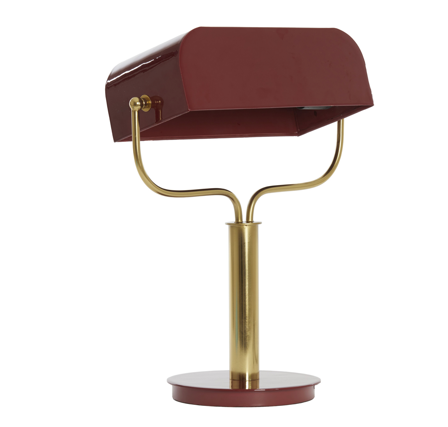 Lampara granate y dorada