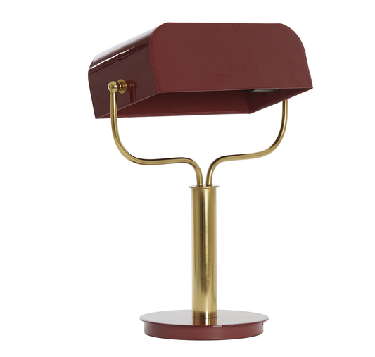 Lampara granate y dorada