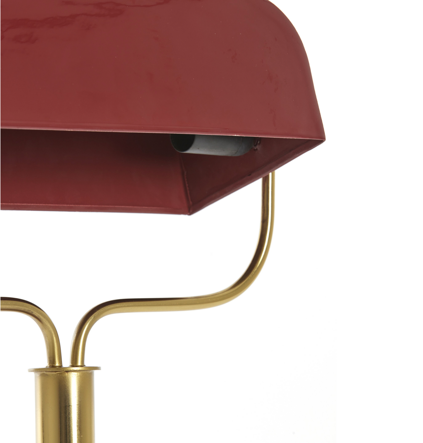 Lampara granate y dorada