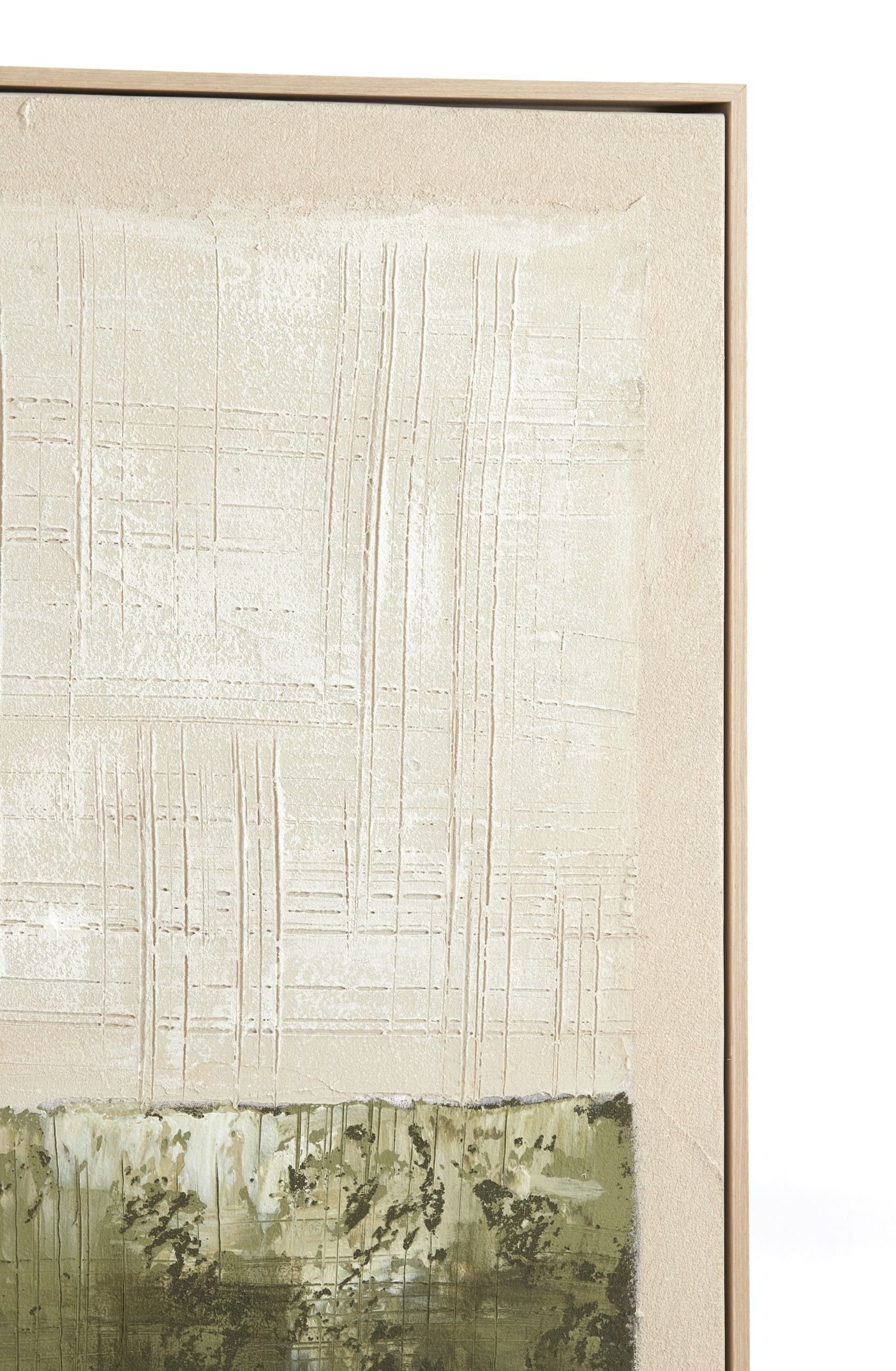 Cuadro en tonos verdes con textura