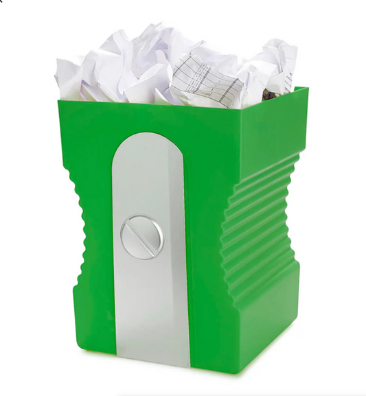 Papelera sacapuntas verde