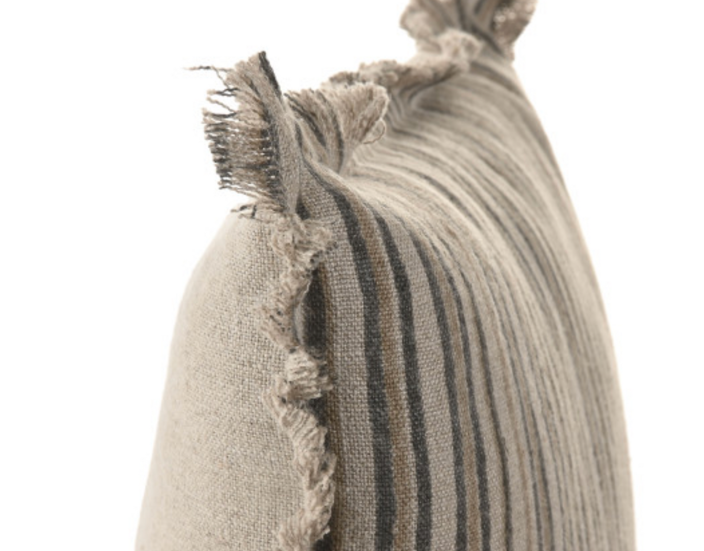 Cojin lino rayas gris