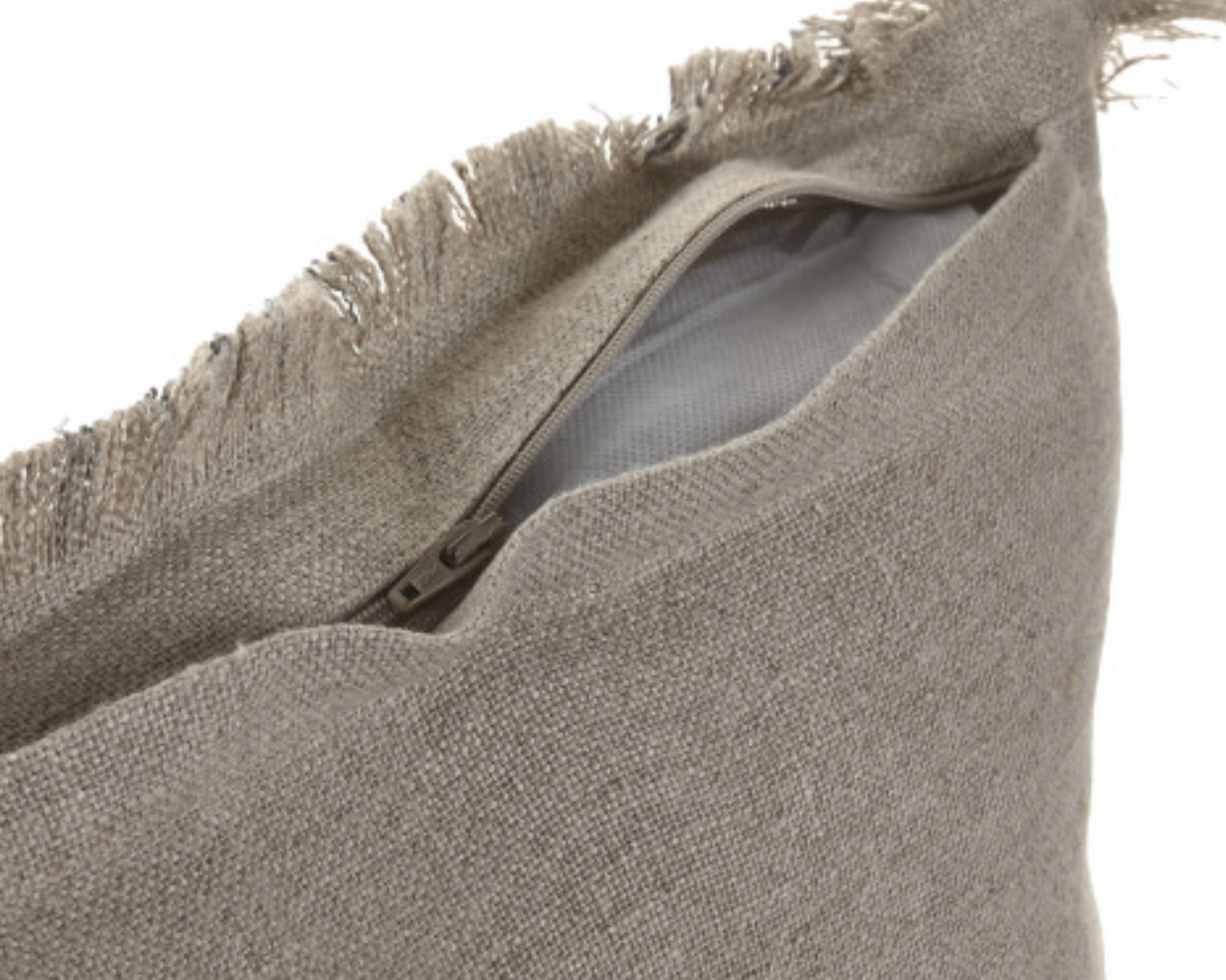 Cojin lino rayas gris