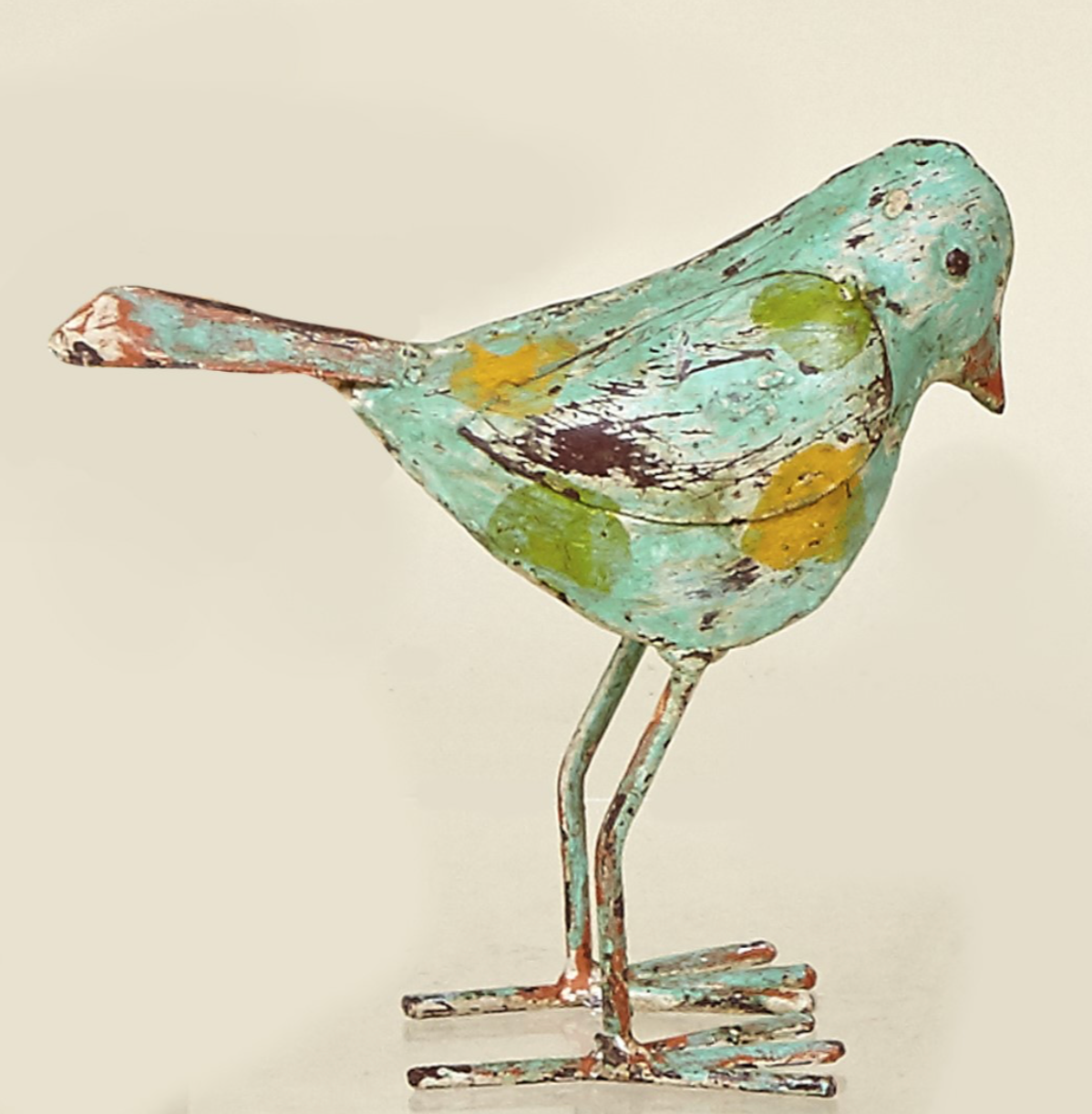 Pajaro turquesa/naranja