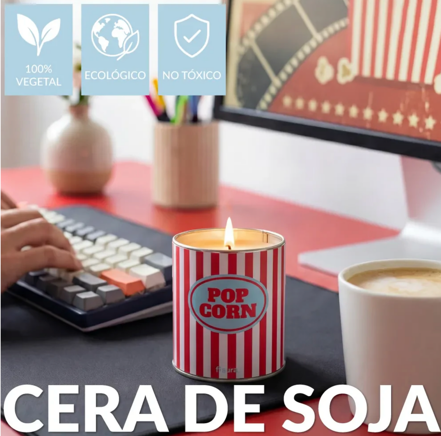 Vela metal olor Palomitas