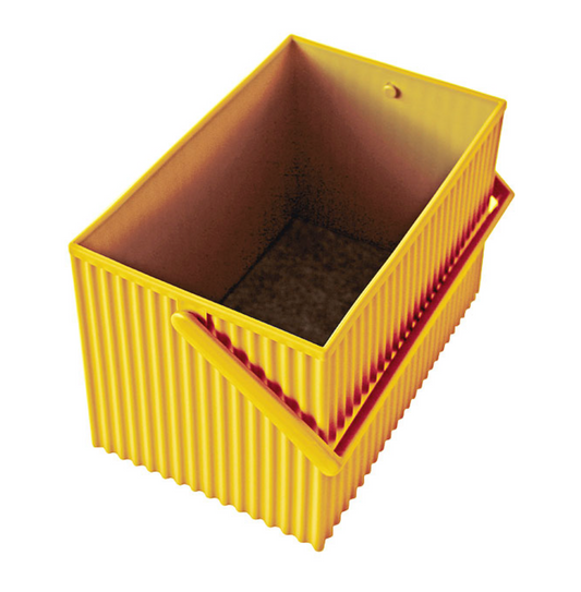 Caja ordenación Pequeña Mostaza con asa
