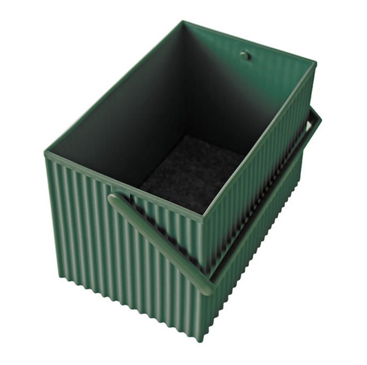Caja ordenación Pequeña Verde con asa