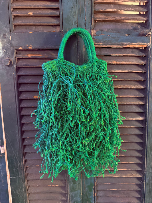 Bolso flecos verde