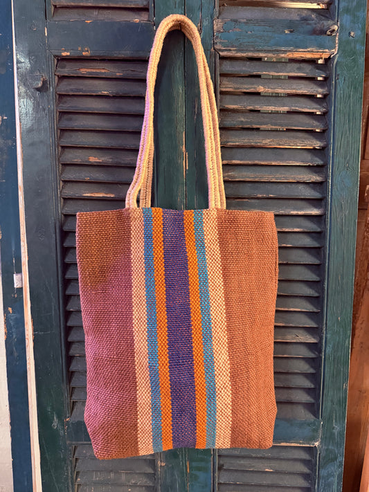 Bolso vertical marron/naranja