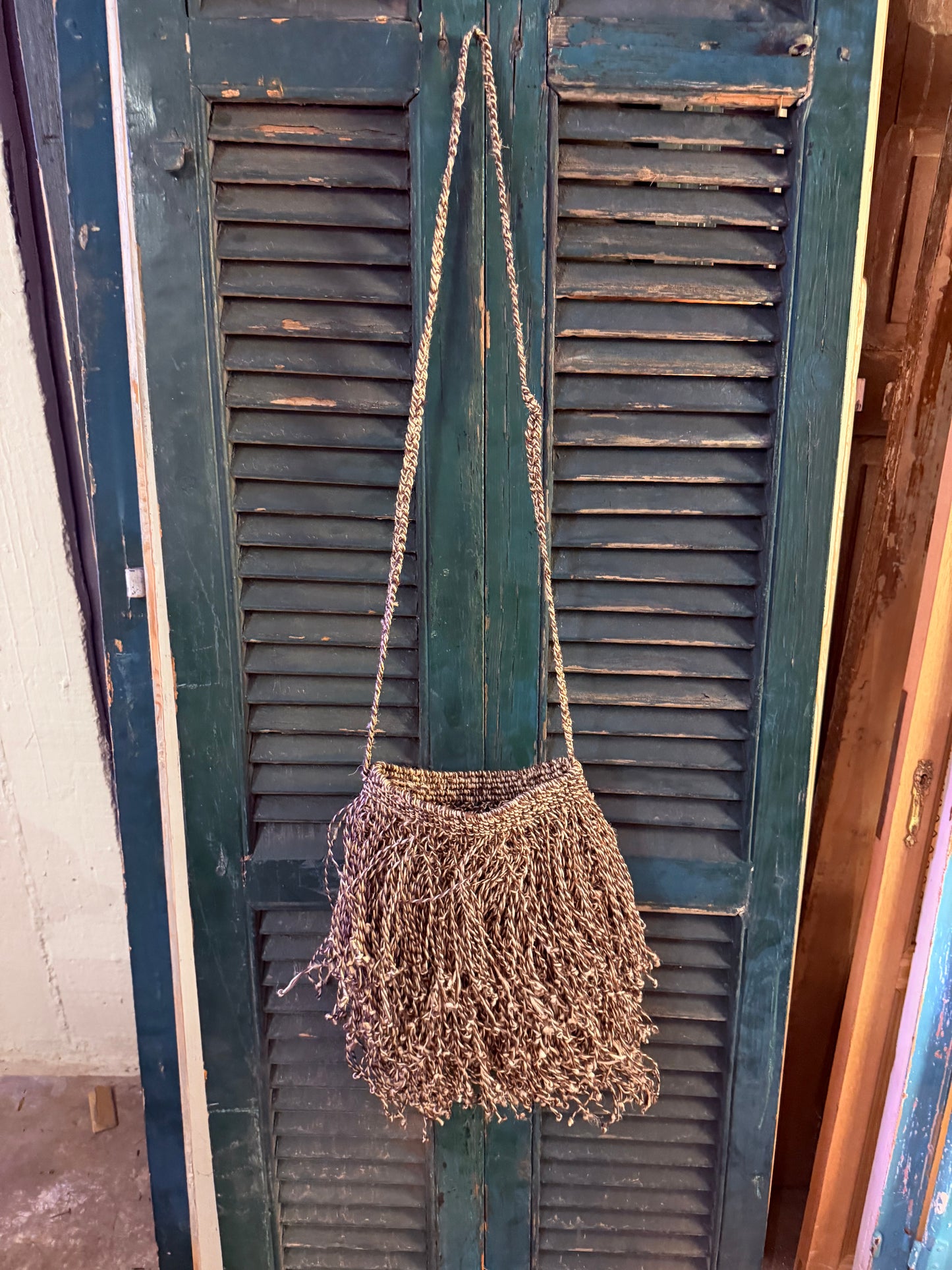 Bolso flecos marron/natural