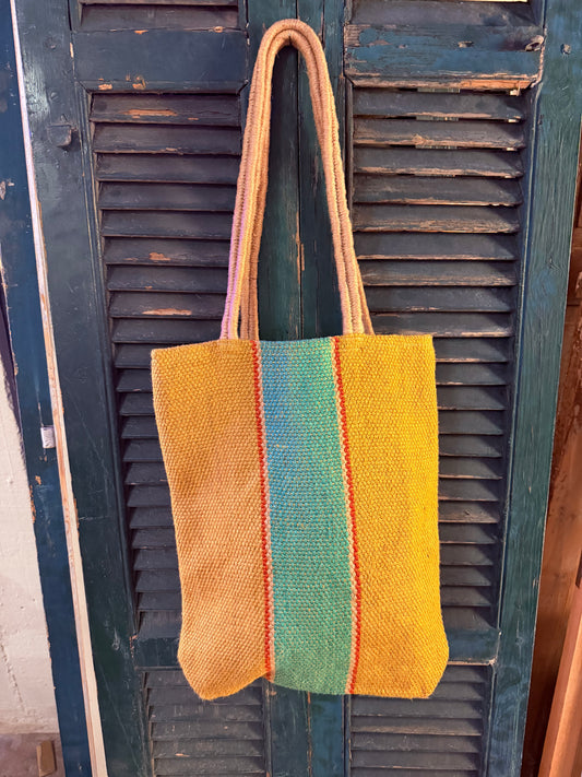 Bolso vertical amarillo/verde